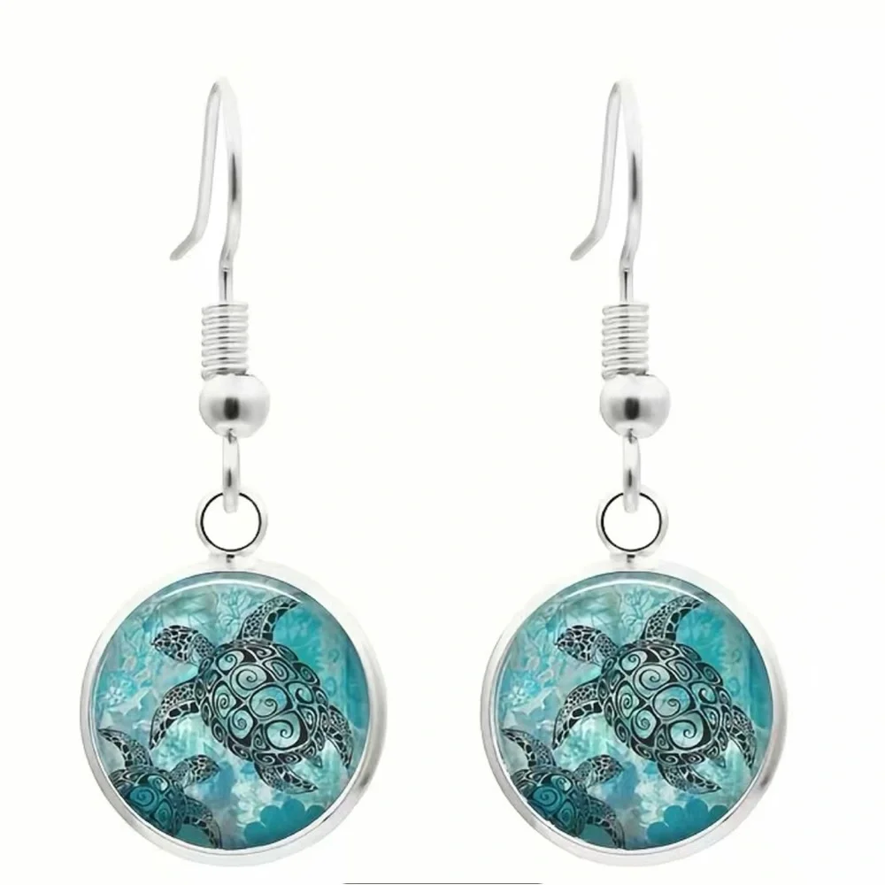 NEW IN PACKAGE! Sea Turtle 4pc Set Necklace, Earrings Bracelet 🐢 - Picture 4 of 4